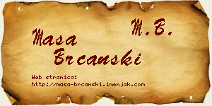 Maša Brcanski vizit kartica